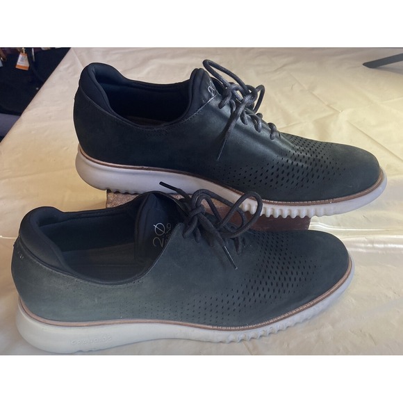 Men's Cole Haan 2.Zerogrand Black #C23807- Size 11- Lace Up Oxford Shoes - Picture 1 of 12